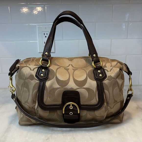 Coach Campbell Signature Logo Satchel Bag - Picture 1 of 16